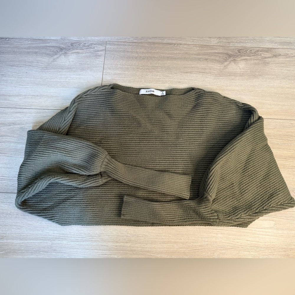 Cropped, Ribbed Sweater - Picture 2 of 5